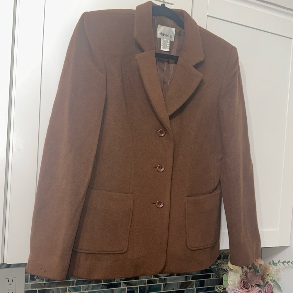 Vintage David N. Wool Blazer Jacket Size 8 Made In Ukraine